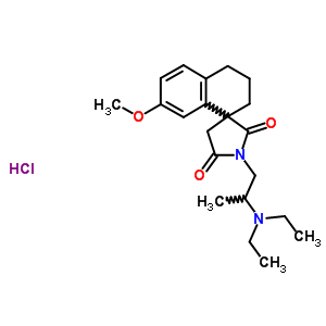 76311-58-5  1'-[2-(diethylamino)propyl]-7-methoxy-3,4-dihydro-2H,2'H,5'H-spiro[naphthalene-1,3'-pyrrolidine]-2',5'-dione hydrochloride