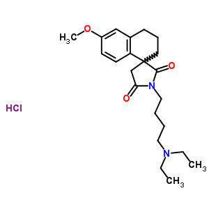 76311-61-0  1'-[4-(diethylamino)butyl]-6-methoxy-3,4-dihydro-2H,2'H,5'H-spiro[naphthalene-1,3'-pyrrolidine]-2',5'-dione hydrochloride