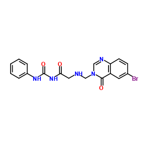 76979-53-8  N~2~-[(6-bromo-4-oxoquinazolin-3(4H)-yl)methyl]-N-(phenylcarbamoyl)glycinamide