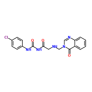 76979-56-1  N-[(4-chlorophenyl)carbamoyl]-N~2~-[(4-oxoquinazolin-3(4H)-yl)methyl]glycinamide