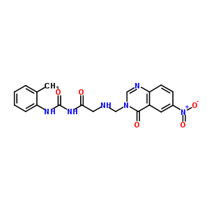 76979-61-8  N-[(2-methylphenyl)carbamoyl]-N~2~-[(6-nitro-4-oxoquinazolin-3(4H)-yl)methyl]glycinamide