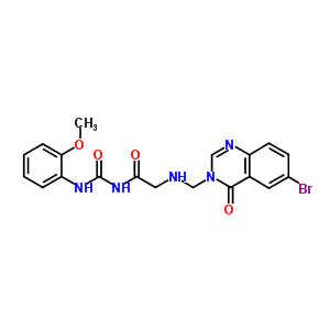 76979-64-1  N~2~-[(6-bromo-4-oxoquinazolin-3(4H)-yl)methyl]-N-[(2-methoxyphenyl)carbamoyl]glycinamide