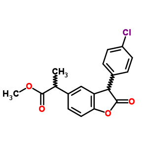 77143-65-8  methyl 2-[3-(4-chlorophenyl)-2-oxo-2,3-dihydro-1-benzofuran-5-yl]propanoate