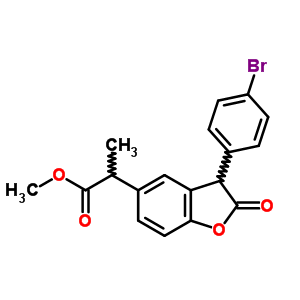 77143-66-9  methyl 2-[3-(4-bromophenyl)-2-oxo-2,3-dihydro-1-benzofuran-5-yl]propanoate
