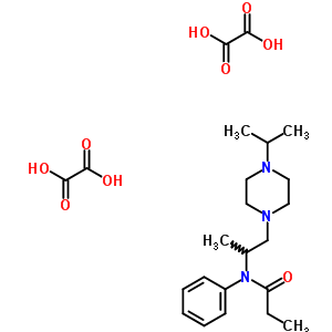 77562-96-0  Διαιθυλενοδιοϊκό N-{1-μεθυλο-2-[4-(1-μεθυλαιθυλο)πιπεραζιν-1-υλο]αιθυλο}-N-φαινυλοπροπαναμίδιο·