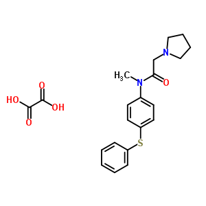 77711-45-6  N-methyl-N-[4-(phenylsulfanyl)phenyl]-2-pyrrolidin-1-ylacetamide ethanedioate