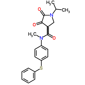 77711-85-4  N-methyl-1- (1-methylethyl) -4،5-dioxo-N- [4- (فينيل سلفانيل) فينيل] بيروليدين -3-كربوكساميد ؛ 3-بيروليدين كاربوكساميد ، N-methyl-1- (1-methylethyl) -4،5-dioxo-N- [4- (فينيل ثيو) فينيل] - ؛ N-ميثيل-4،5-ديوكسو-N- [4- (فينيل سلفانيل) فينيل] -1- (بروبان-2-يل) بيروليدين -3-كربوكساميد ؛