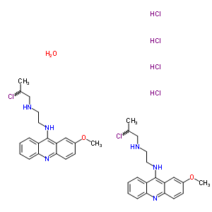 77846-96-9  N-(2-chloropropyl)-N'-(2-methoxyacridin-9-yl)ethane-1,2-diamine tetrahydrochloride hydrate