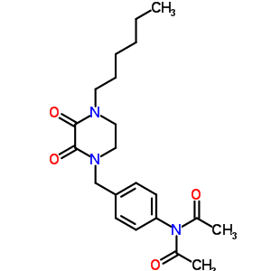 77917-69-2  N-acetyl-N-{4-[(4-hexyl-2,3-dioxopiperazin-1-yl)methyl]phenyl}acetamide