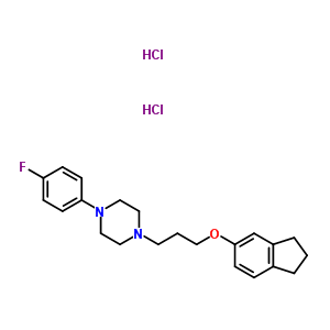 78114-63-3  1-[3-(2,3-dihydro-1H-inden-5-yloxy)propyl]-4-(4-fluorophenyl)piperazine dihydrochloride