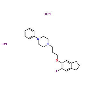 78114-74-6  1-{3-[(6-fluoro-2,3-dihydro-1H-inden-5-yl)oxy]propyl}-4-phenylpiperazine dihydrochloride
