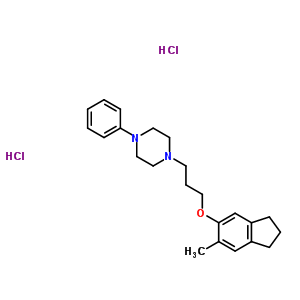 78114-80-4  1-{3-[(6-methyl-2,3-dihydro-1H-inden-5-yl)oxy]propyl}-4-phenylpiperazine dihydrochloride