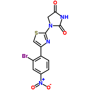78140-10-0  1-[4-(2-bromo-4-nitrophenyl)-1,3-thiazol-2-yl]imidazolidine-2,4-dione