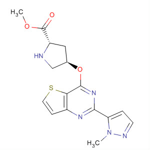 884539-30-4  L-Proline,4-[[2-(1-methyl-1H-pyrazol-5-yl)thieno[3,2-d]pyrimidin-4-yl]oxy]-, methylester, (4R)-