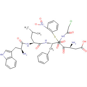 88457-79-8  L-Phenylalaninamide,N-(chloroacetyl)-1-[(2-nitrophenyl)thio]-L-tryptophyl-L-leucyl-L-a-aspartyl-