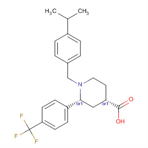 884598-97-4  4-Piperidinecarboxylic acid,1-[[4-(1-methylethyl)phenyl]methyl]-2-[4-(trifluoromethyl)phenyl]-,(2R,4S)-rel-