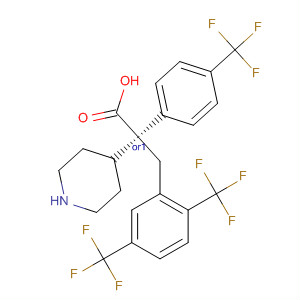 884599-15-9  4-Piperidineacetic acid,1-[[2,5-bis(trifluoromethyl)phenyl]methyl]-2-[4-(trifluoromethyl)phenyl]-,(2R,4S)-rel-