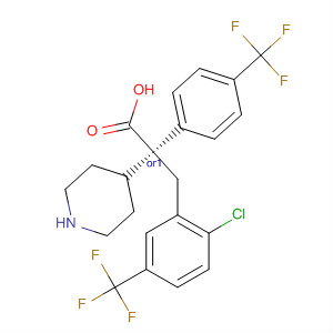 884599-19-3  4-Piperidineacetic acid,1-[[2-chloro-5-(trifluoromethyl)phenyl]methyl]-2-[4-(trifluoromethyl)phenyl]-, (2R,4S)-rel-