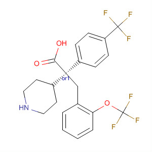 884599-24-0  4-Piperidineacetic acid,1-[[2-(trifluoromethoxy)phenyl]methyl]-2-[4-(trifluoromethyl)phenyl]-,(2R,4S)-rel-