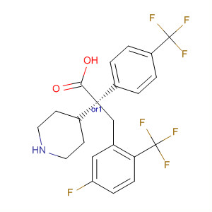884599-25-1  4-Piperidineacetic acid,1-[[5-fluoro-2-(trifluoromethyl)phenyl]methyl]-2-[4-(trifluoromethyl)phenyl]-, (2R,4S)-rel-