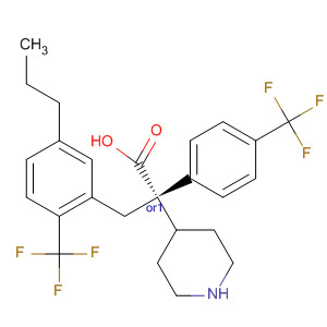 884599-29-5  4-Piperidineacetic acid,1-[[5-propyl-2-(trifluoromethyl)phenyl]methyl]-2-[4-(trifluoromethyl)phenyl]-, (2R,4S)-rel-