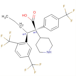 884599-85-3  4-Piperidineacetic acid,1-[(1R)-1-[2,5-bis(trifluoromethyl)phenyl]butyl]-2-[4-(trifluoromethyl)phenyl]-, (2S,4S)-rel-