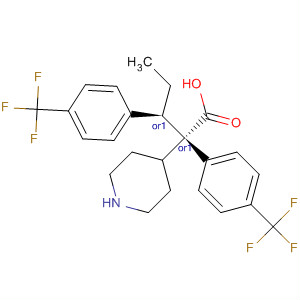 884599-90-0  4-Piperidineacetic acid,2-[4-(trifluoromethyl)phenyl]-1-[(1R)-1-[4-(trifluoromethyl)phenyl]propyl]-,(2S,4R)-rel-