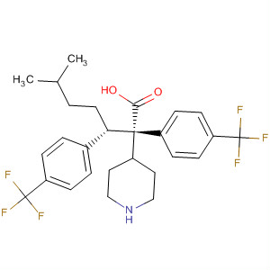884599-91-1  4-Piperidineacetic acid,1-[(1S)-4-methyl-1-[4-(trifluoromethyl)phenyl]pentyl]-2-[4-(trifluoromethyl)phenyl]-, (2S,4R)-