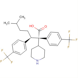 884599-96-6  4-Piperidineacetic acid,1-[(1R)-4-methyl-1-[4-(trifluoromethyl)phenyl]pentyl]-2-[4-(trifluoromethyl)phenyl]-, (2S,4R)-