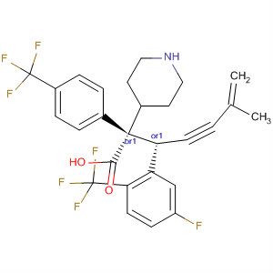 884600-18-4  4-Piperidineacetic acid,1-[(1R)-1-[5-fluoro-2-(trifluoromethyl)phenyl]-4-methyl-4-penten-2-ynyl]-2-[4-(trifluoromethyl)phenyl]-, (2S,4R)-rel-