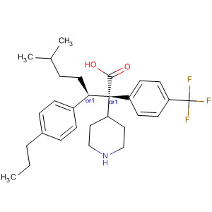 884600-62-8  4-Piperidineacetic acid,1-[(1R)-4-methyl-1-(4-propylphenyl)pentyl]-2-[4-(trifluoromethyl)phenyl]-,(2S,4R)-rel-