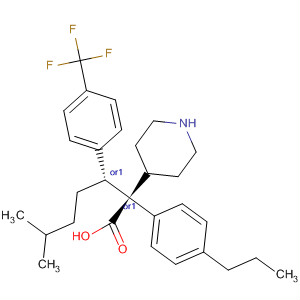 884600-65-1  4-Piperidineacetic acid,1-[(1R)-4-methyl-1-[4-(trifluoromethyl)phenyl]pentyl]-2-(4-propylphenyl)-,(2S,4R)-rel-
