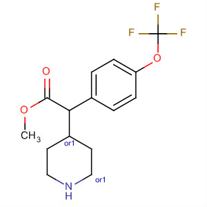 884600-84-4  4-Piperidineacetic acid, 2-[4-(trifluoromethoxy)phenyl]-, methyl ester,(2R,4S)-rel-