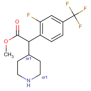 884602-25-9  4-Piperidineacetic acid, 2-[2-fluoro-4-(trifluoromethyl)phenyl]-, methylester, (2R,4S)-rel-