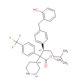 884602-99-7  4-Piperidineacetic acid,1-[(1R)-1-[4-(hydroxyphenylmethyl)phenyl]-4-methylpentyl]-2-[4-(trifluoromethyl)phenyl]-, methyl ester, (2S,4R)-rel-