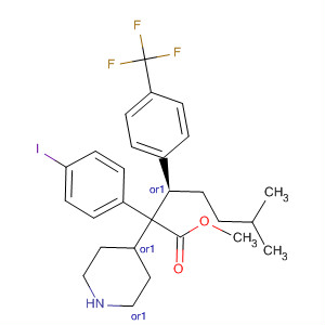 884603-29-6  4-Piperidineacetic acid,2-(4-iodophenyl)-1-[(1R)-4-methyl-1-[4-(trifluoromethyl)phenyl]pentyl]-,methyl ester, (2S,4R)-rel-