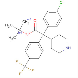 884603-34-3  4-Piperidineacetic acid,1-(4-chlorophenyl)-2-[4-(trifluoromethyl)phenyl]-, 1,1-dimethylethyl ester,(2R,4S)-rel-