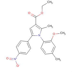 88502-22-1  1H-Pyrrole-3-carboxylic acid,1-(2-methoxy-4-methylphenyl)-2-methyl-5-(4-nitrophenyl)-, ethyl ester