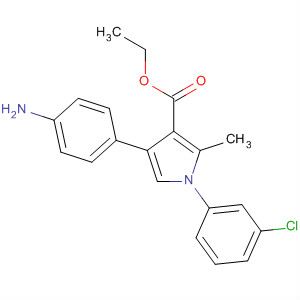 88502-31-2  1H-Pyrrole-3-carboxylic acid,4-(4-aminophenyl)-1-(3-chlorophenyl)-2-methyl-, ethyl ester