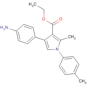 88502-32-3  1H-Pyrrole-3-carboxylic acid,4-(4-aminophenyl)-2-methyl-1-(4-methylphenyl)-, ethyl ester