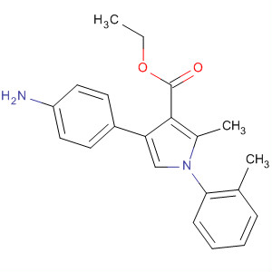 88502-49-2  1H-Pyrrole-3-carboxylic acid,4-(4-aminophenyl)-2-methyl-1-(2-methylphenyl)-, ethyl ester