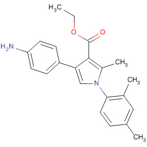 88502-51-6  1H-Pyrrole-3-carboxylic acid,4-(4-aminophenyl)-1-(2,4-dimethylphenyl)-2-methyl-, ethyl ester