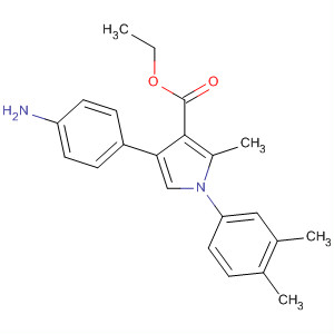 88502-54-9  1H-Pyrrole-3-carboxylic acid,4-(4-aminophenyl)-1-(3,4-dimethylphenyl)-2-methyl-, ethyl ester