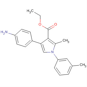 88502-56-1  1H-Pyrrole-3-carboxylic acid,4-(4-aminophenyl)-2-methyl-1-(3-methylphenyl)-, ethyl ester