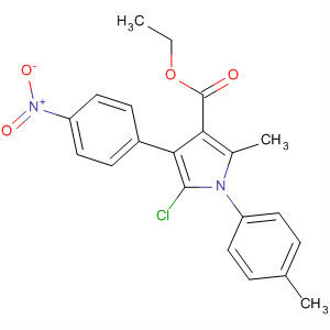 88502-57-2  1H-Pyrrole-3-carboxylic acid,5-chloro-2-methyl-1-(4-methylphenyl)-4-(4-nitrophenyl)-, ethyl ester