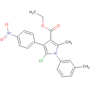 88502-58-3  1H-Pyrrole-3-carboxylic acid,5-chloro-2-methyl-1-(3-methylphenyl)-4-(4-nitrophenyl)-, ethyl ester