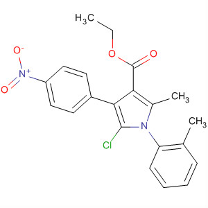 88502-59-4  1H-Pyrrole-3-carboxylic acid,5-chloro-2-methyl-1-(2-methylphenyl)-4-(4-nitrophenyl)-, ethyl ester