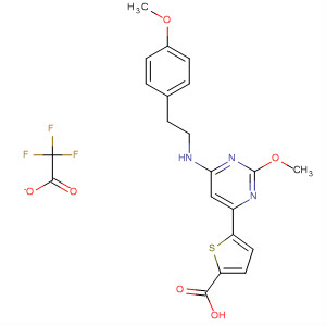 885066-19-3  2-Thiophenecarboxylic acid,5-[2-methoxy-6-[[2-(4-methoxyphenyl)ethyl]amino]-4-pyrimidinyl]-,mono(trifluoroacetate)
