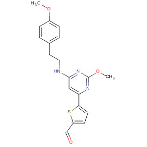 885066-20-6  2-Thiophenecarboxaldehyde,5-[2-methoxy-6-[[2-(4-methoxyphenyl)ethyl]amino]-4-pyrimidinyl]-