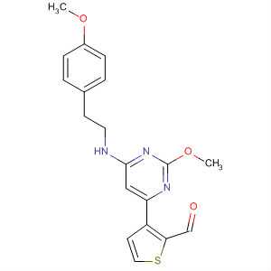 885066-27-3  2-Thiophenecarboxaldehyde,3-[2-methoxy-6-[[2-(4-methoxyphenyl)ethyl]amino]-4-pyrimidinyl]-